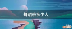 舞蹈班多少人