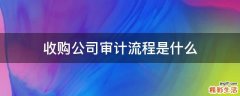 收购公司审计流程是什么