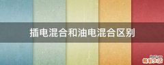 插电混合和油电混合区别