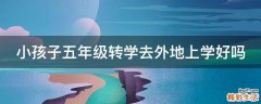 小孩子五年级转学去外地上学好吗