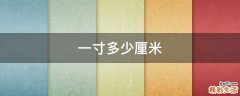 一寸多少厘米