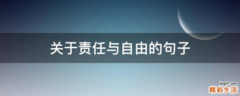 关于责任与自由的句子