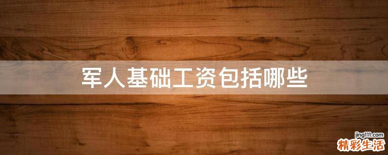 军人基础工资包括哪些