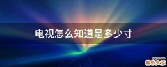 电视怎么知道是多少寸