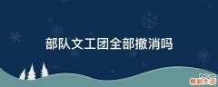 部队文工团全部撤消吗