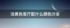 浅黄色客厅配什么颜色沙发