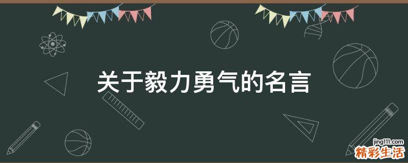 关于毅力勇气的名言