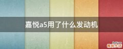 嘉悦a5用了什么发动机