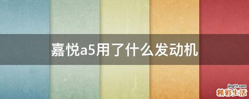 嘉悦a5用了什么发动机