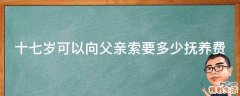 十七岁可以向父亲索要多少抚养费
