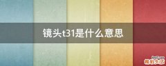 镜头t3.1是什么意思