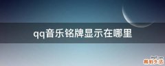 qq音乐铭牌显示在哪里
