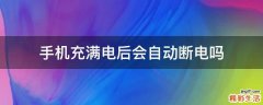 手机充满电后会自动断电吗