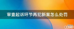 审查起诉环节再犯新案怎么处罚