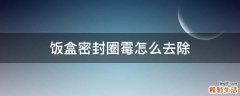 饭盒密封圈霉怎么去除