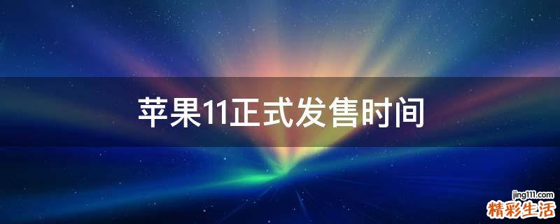 苹果11正式发售时间