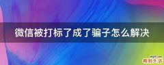 微信被打标了成了骗子怎么解决