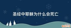 圣经中耶稣为什么会死亡