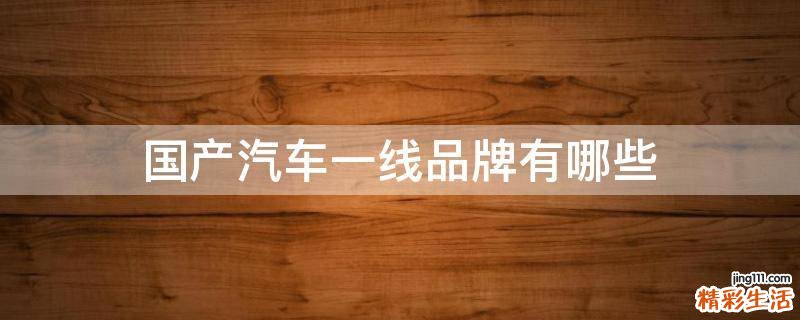 国产汽车一线品牌有哪些
