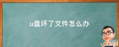 u盘坏了文件怎么办
