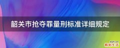 韶关市抢夺罪量刑标准详细规定