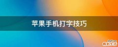 苹果手机打字技巧
