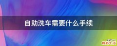 自助洗车需要什么手续