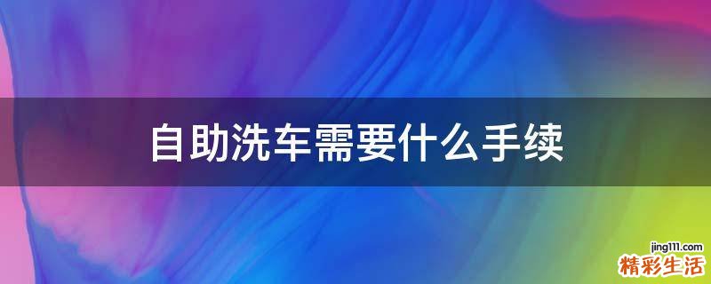 自助洗车需要什么手续