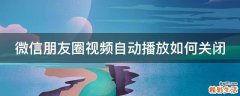 微信朋友圈视频自动播放如何关闭