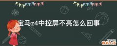 宝马z4中控屏不亮怎么回事