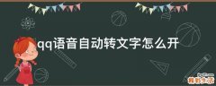 qq语音自动转文字怎么开