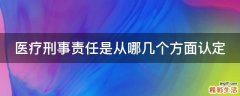 医疗刑事责任是从哪几个方面认定