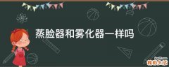 蒸脸器和雾化器一样吗