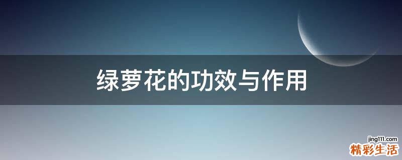绿萝花的功效与作用