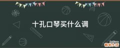 十孔口琴买什么调
