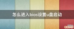 怎么进入bios设置u盘启动