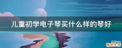 儿童初学电子琴买什么样的琴好