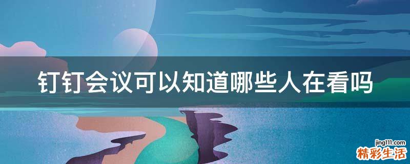 钉钉会议可以知道哪些人在看吗