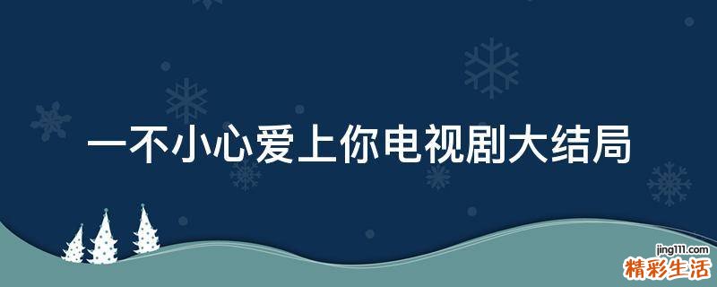 一不小心爱上你电视剧大结局
