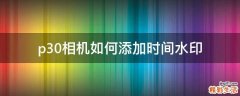 p30相机如何添加时间水印