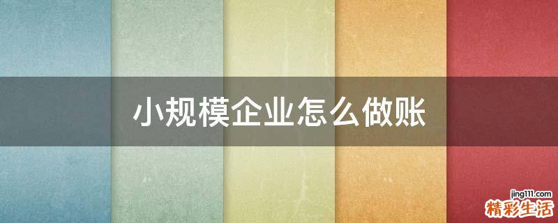 小规模企业怎么做账