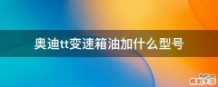 奥迪tt变速箱油加什么型号