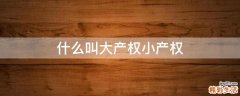 什么叫大产权小产权