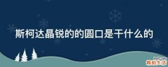 斯柯达晶锐的的圆口是干什么的