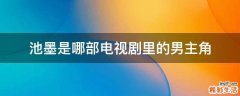 池墨是哪部电视剧里的男主角