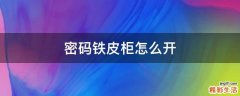 密码铁皮柜怎么开