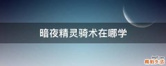 暗夜精灵骑术在哪学