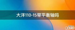 大洋110-15带平衡轴吗