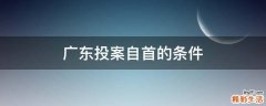 广东投案自首的条件