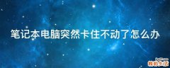 笔记本电脑突然卡住不动了怎么办
